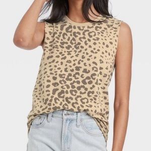 Zoe + Liv Leopard Print Muscle Tank